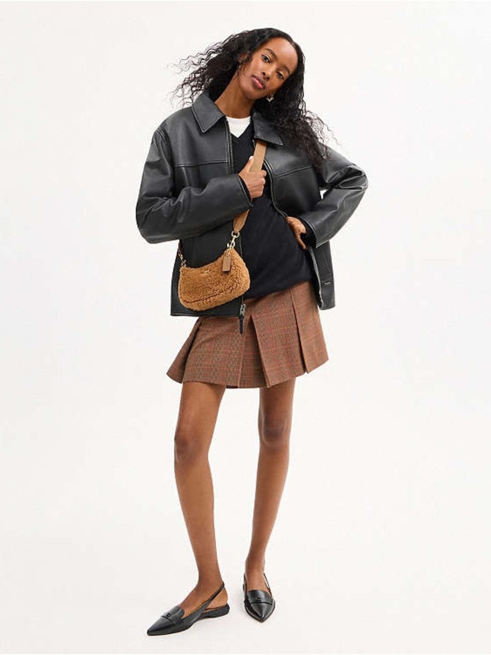 Coach Teri Mini Crossbody Bag In Shearling NWT - Picture 11 of 14
